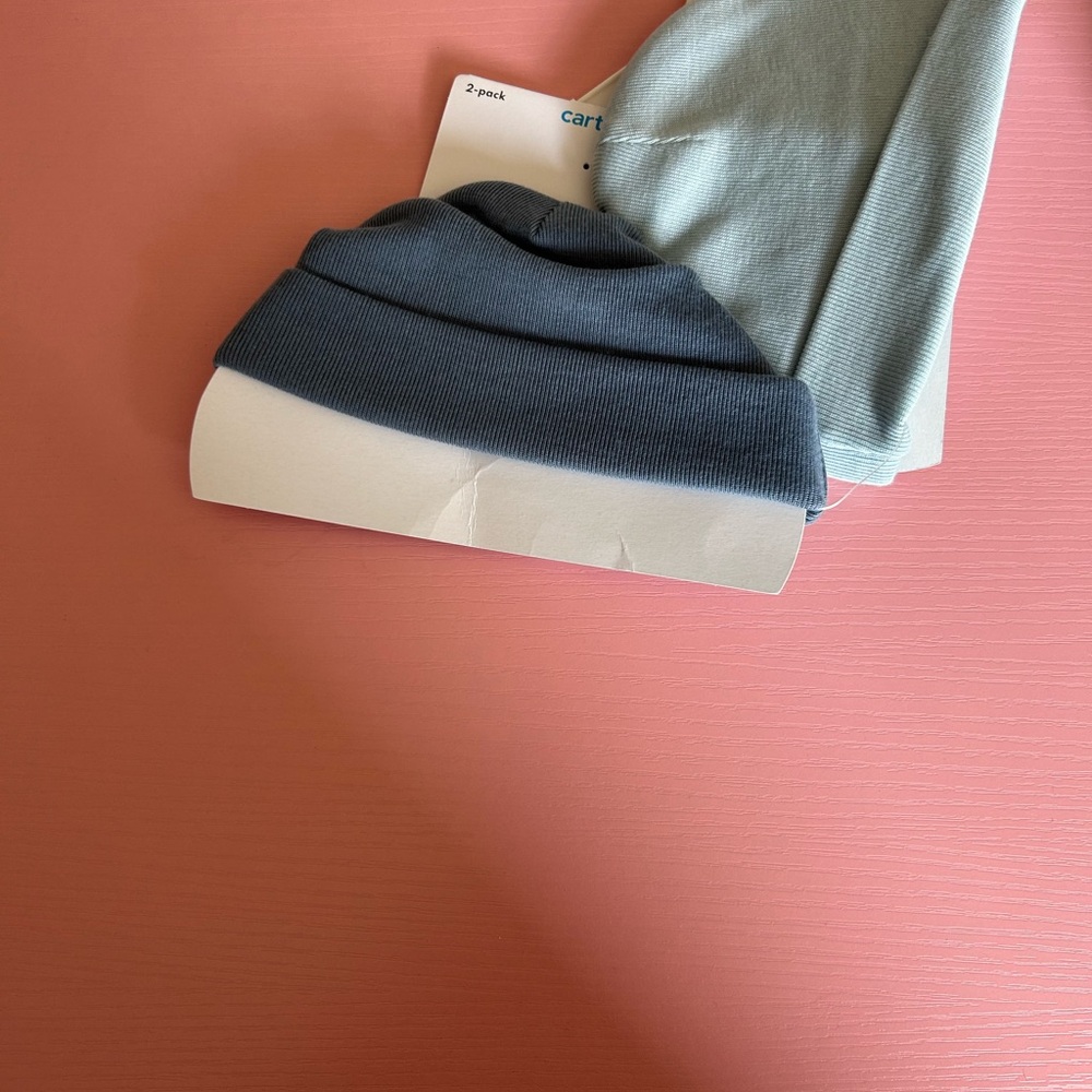 Carter's Baby Beanie 2-Pack in Gray and Mint